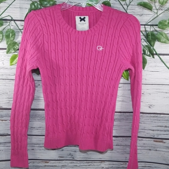 Gilly Hicks scoop neck pink long sleeve sweater Sm - Picture 1 of 6